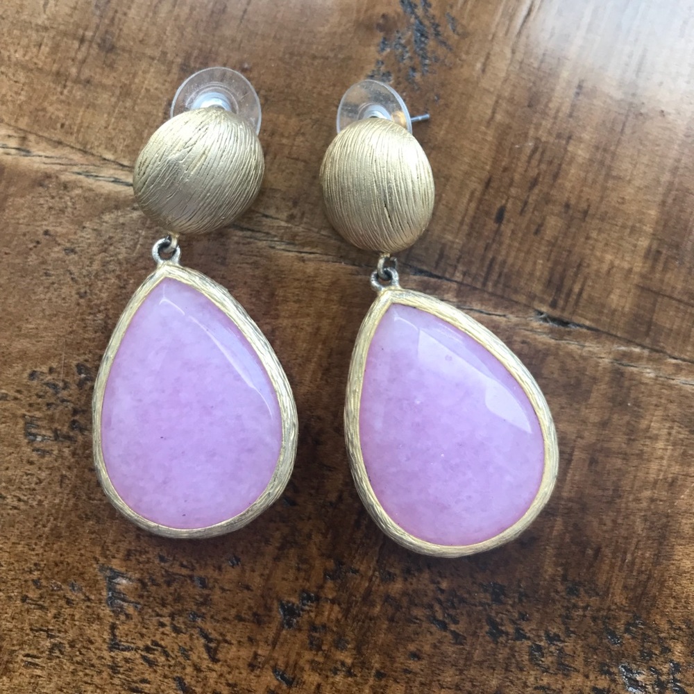 Gold and purple earrings